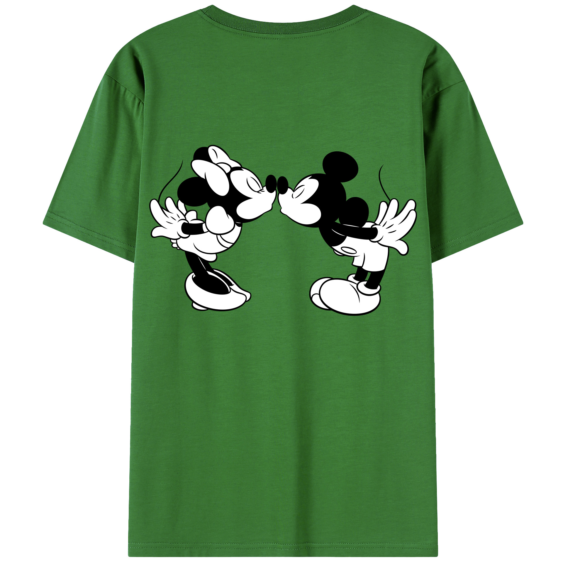 （画像用） ミッキーマウス Mickey Mouse レディース半袖Tシャツ(バックプリント)